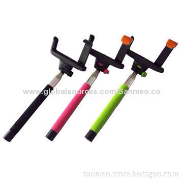 Wireless Mobile Phone Monopod, Compatible with iOS and Android Dual-system, Stainless Steel